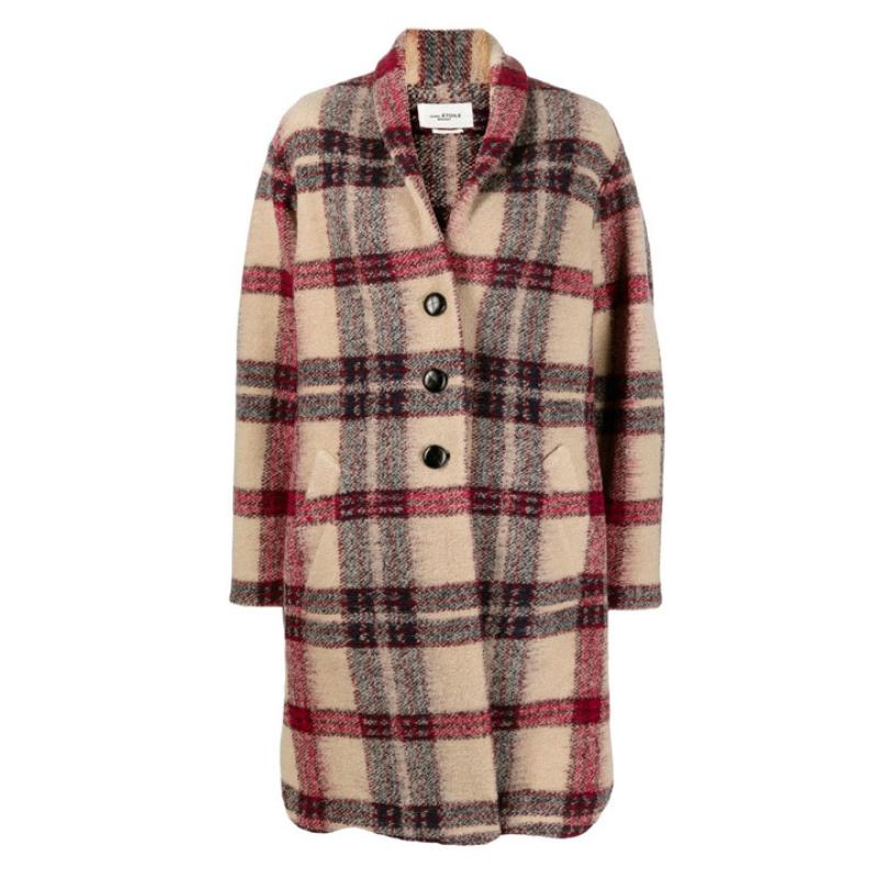 이자벨마랑 22FW 가브리엘 체크 울 코트 BYEC MA1297 22A012E