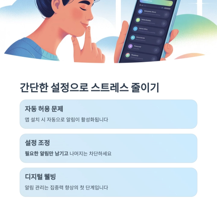 스마트폰 알림 완전 정복 : 꼭 필요한 앱만 알림 허용하는 법