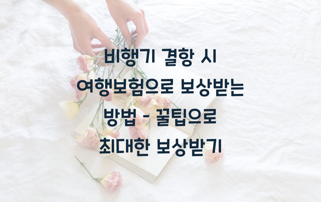 비행기 결항 시 여행보험으로 보상받는 방법 – 최대한 보상받는 팁!