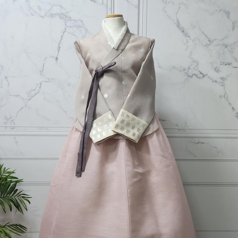 전통혼주한복 판매 당의 저고리 은회색 그레이라일락