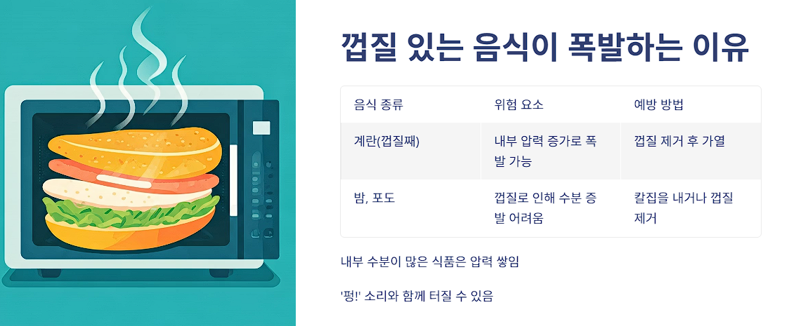 껍질 있는 음식이 폭발하는 이유