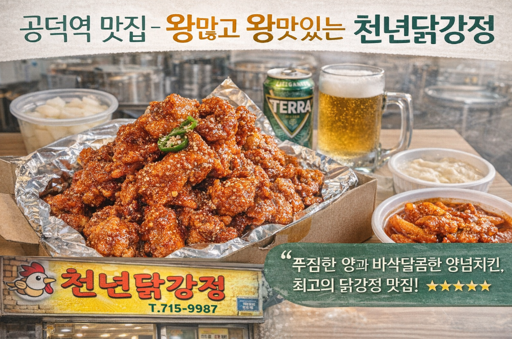 공덕역 왕냉고 천년닭강정, 이게 진짜 맛집이다