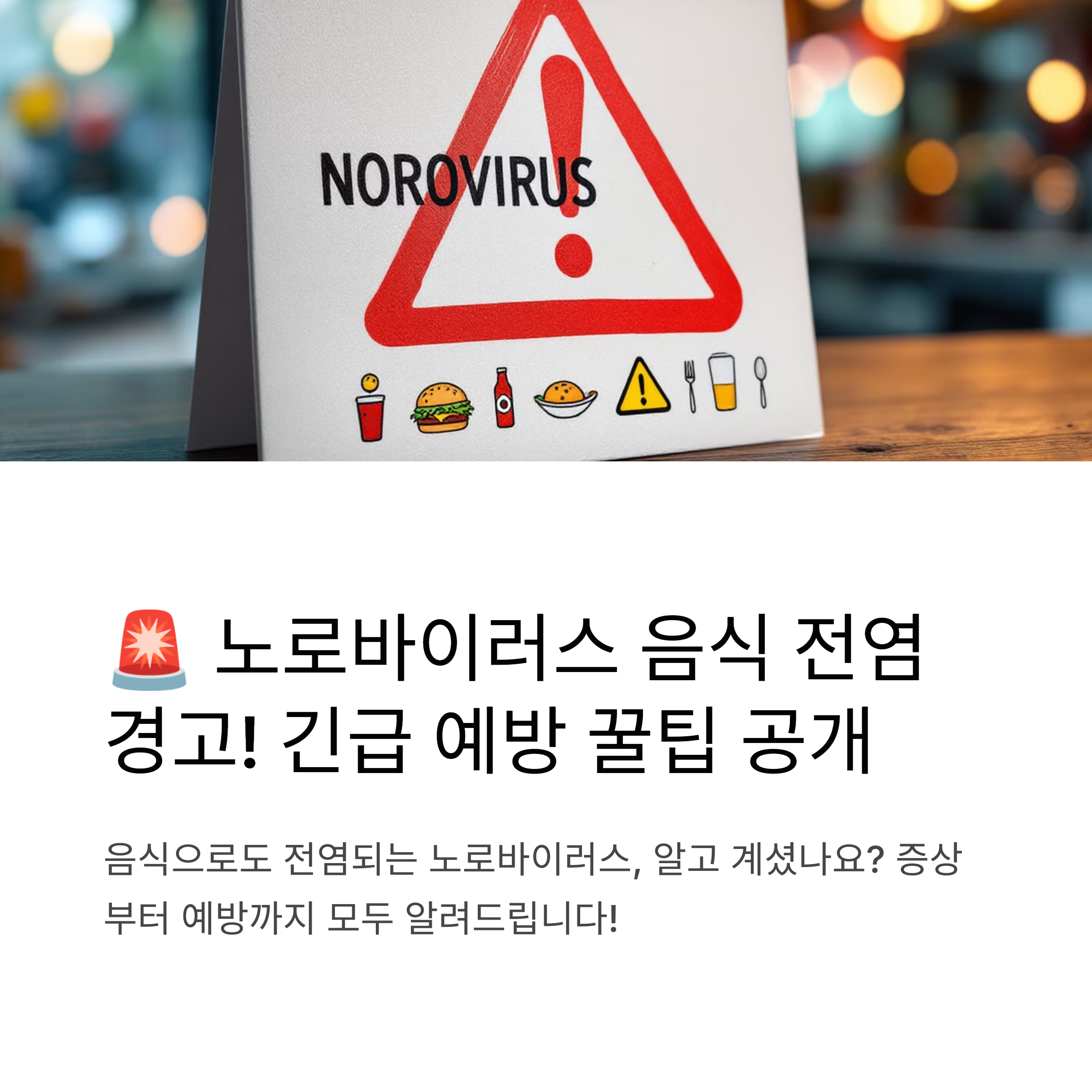 [노로바이러스 전염] 음식으로도 옮는다 긴급 예방 꿀팁