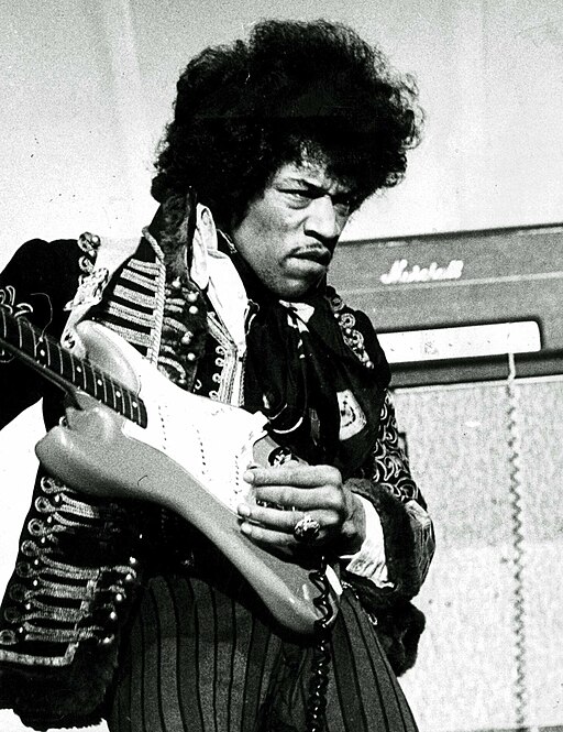 Jimi Hendrix at the amusement park Gröna Lund in Stockholm, Sweden, May 24, 1967. (Wikimedia Commons)