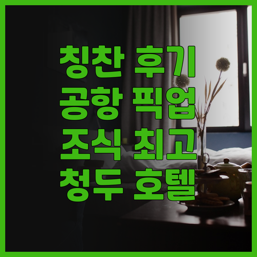 톈푸신이싱 호텔 칭찬 후기 공항 픽업