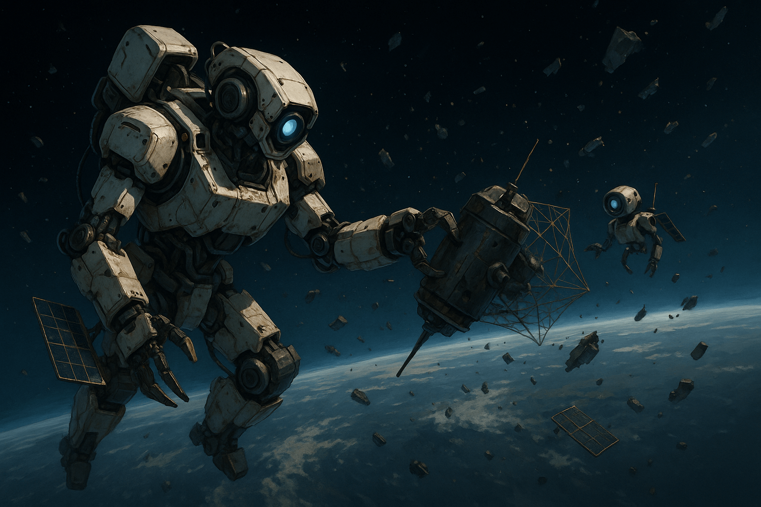 소행성 잔해를 줍는 로봇