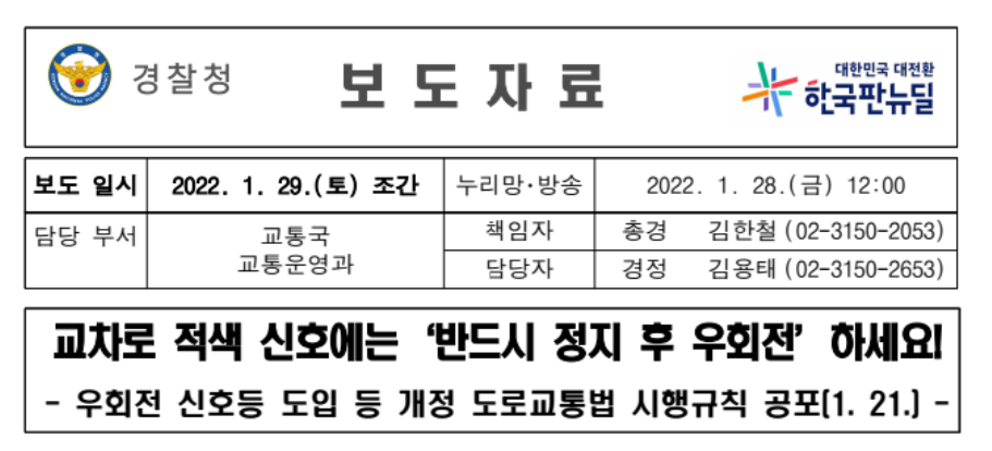 우회전 횡단보도 기준