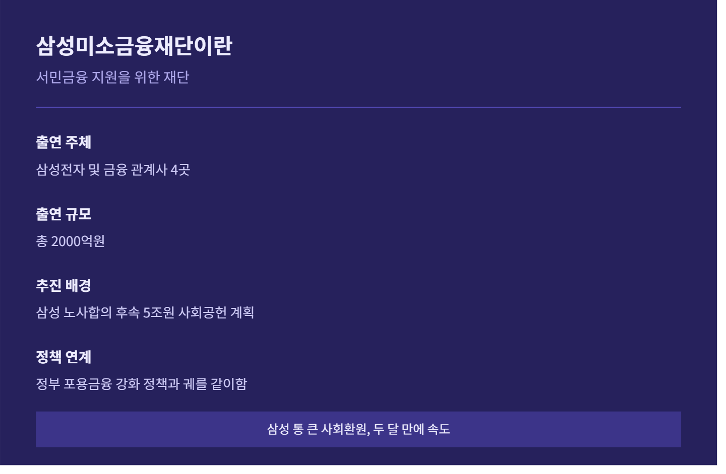 삼성미소금융재단이란 지원 대상부터 신청 조건까지 완벽 정리