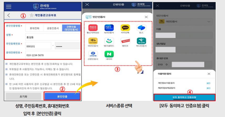 개인통관고유번호발급방법