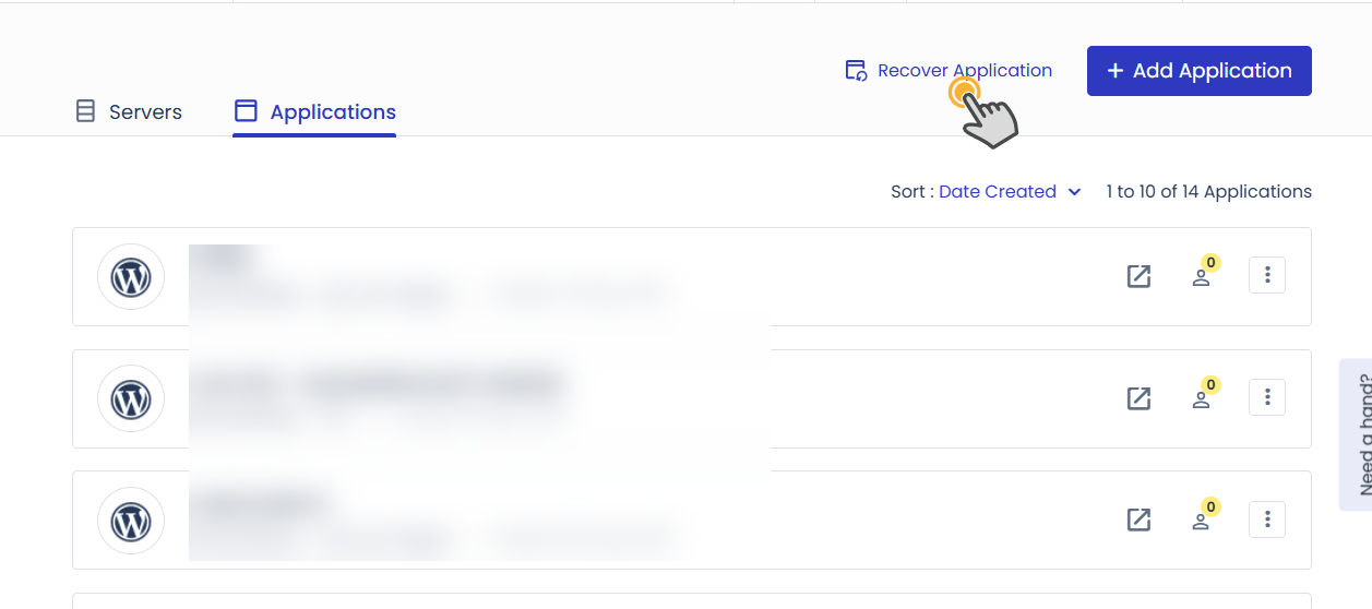 클라우드웨이즈(Cloudways): 삭제된 5개 서버를 하나의 서버로 복원 작업