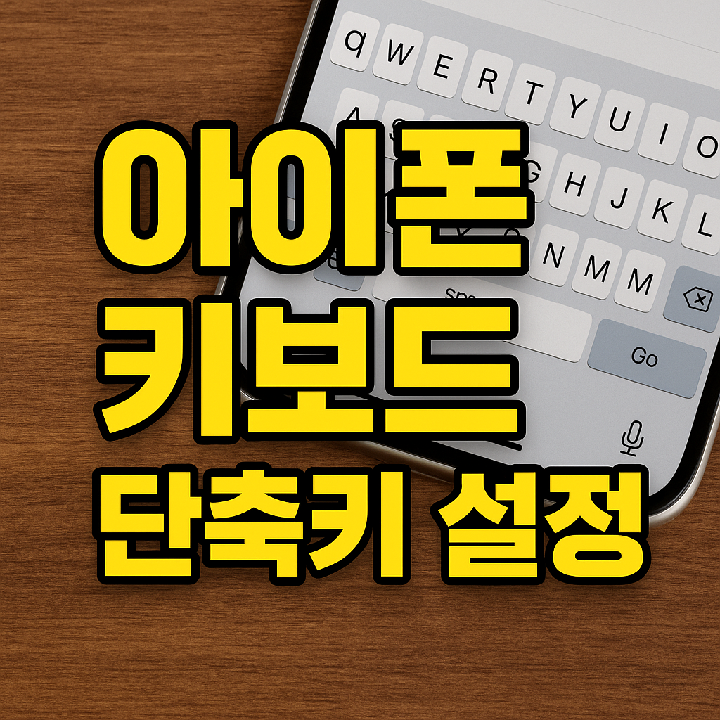 아이폰 키보드 단축키 설정으로 타자 속도 높이기