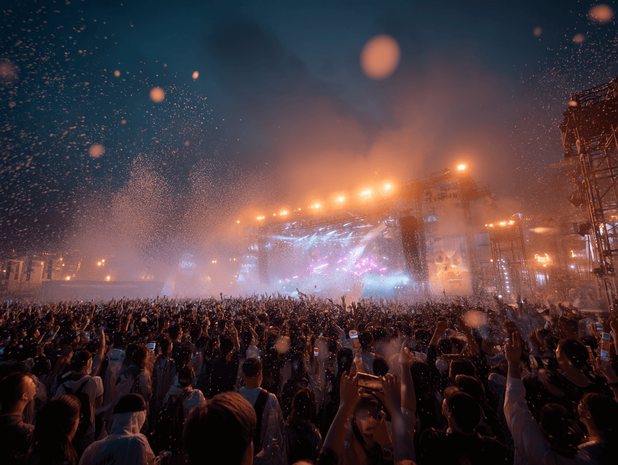 페스티벌-스테이지와-관객들