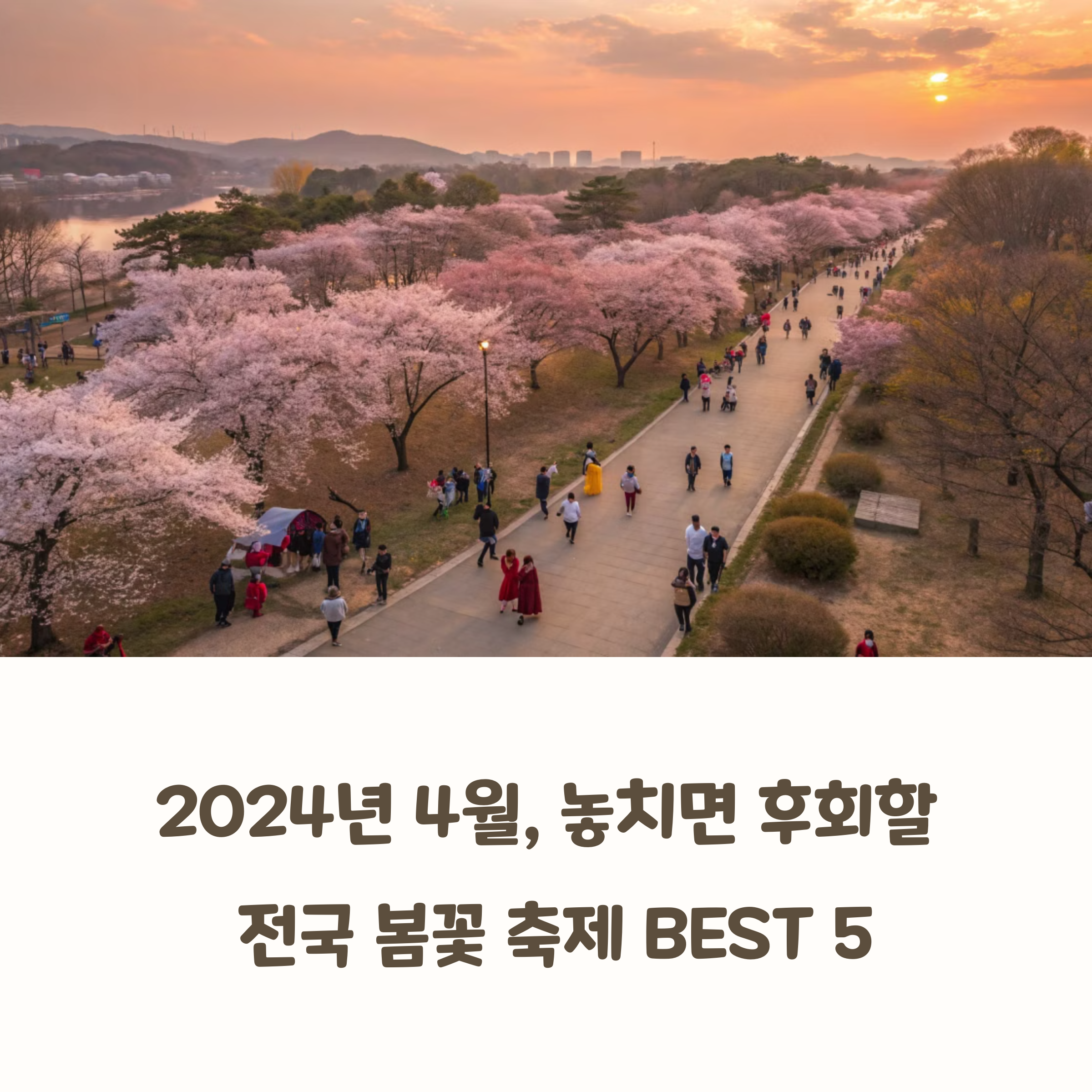 4월 1주차에 꼭 가야 할 봄꽃 축제 BEST 5