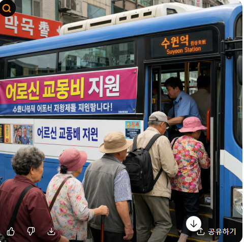 2026년 수원시 어르신 교통비 지원금27.7만원 (버스&middot;지하철) 신청방법