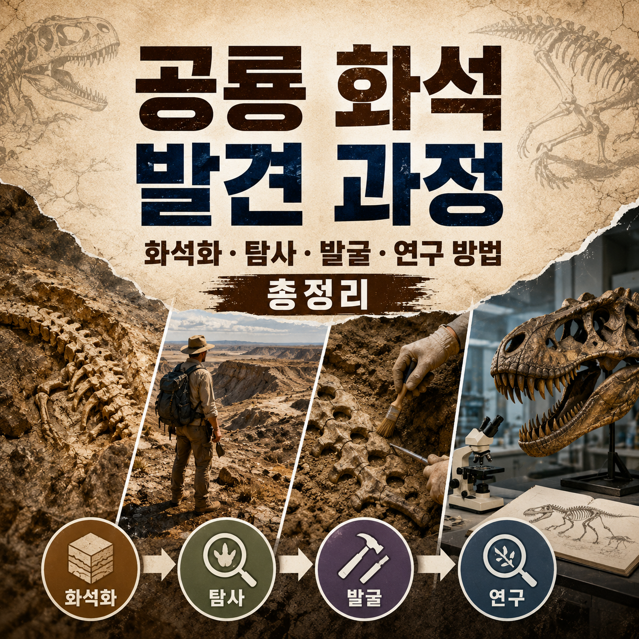 공룡 화석 발견 과정