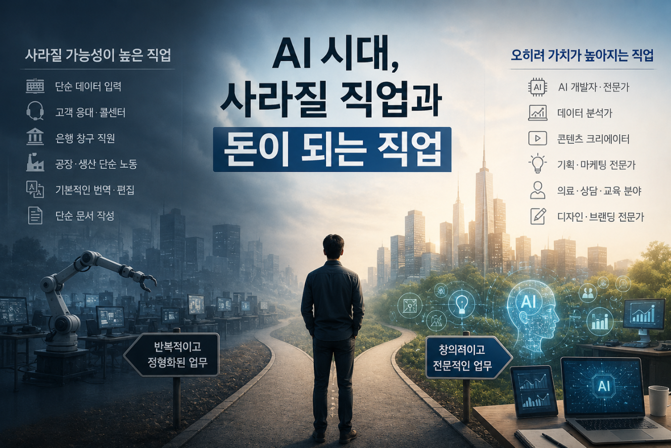 AI 시대에 사라질 직업과 오히려 돈이 되는 직업