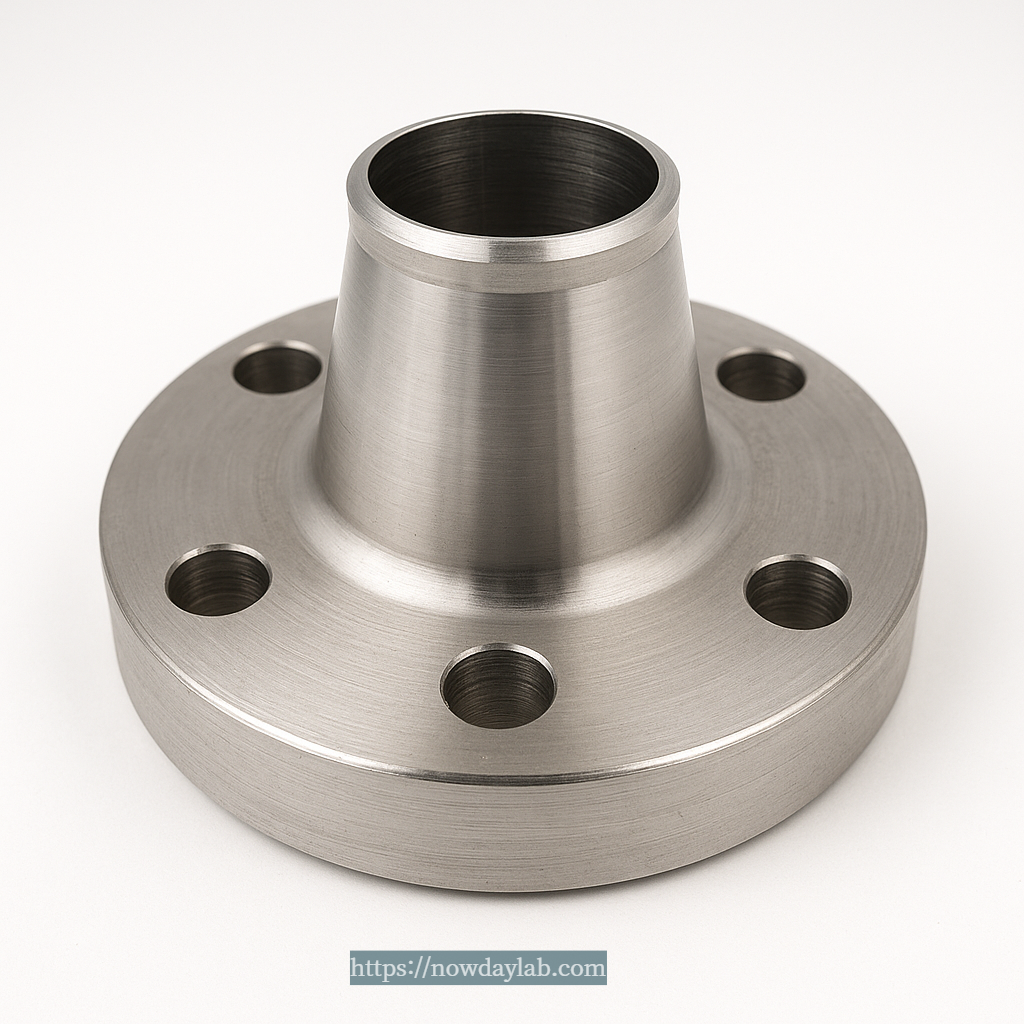 Weld neck flange – ideal for high-pressure, high-temperature service.