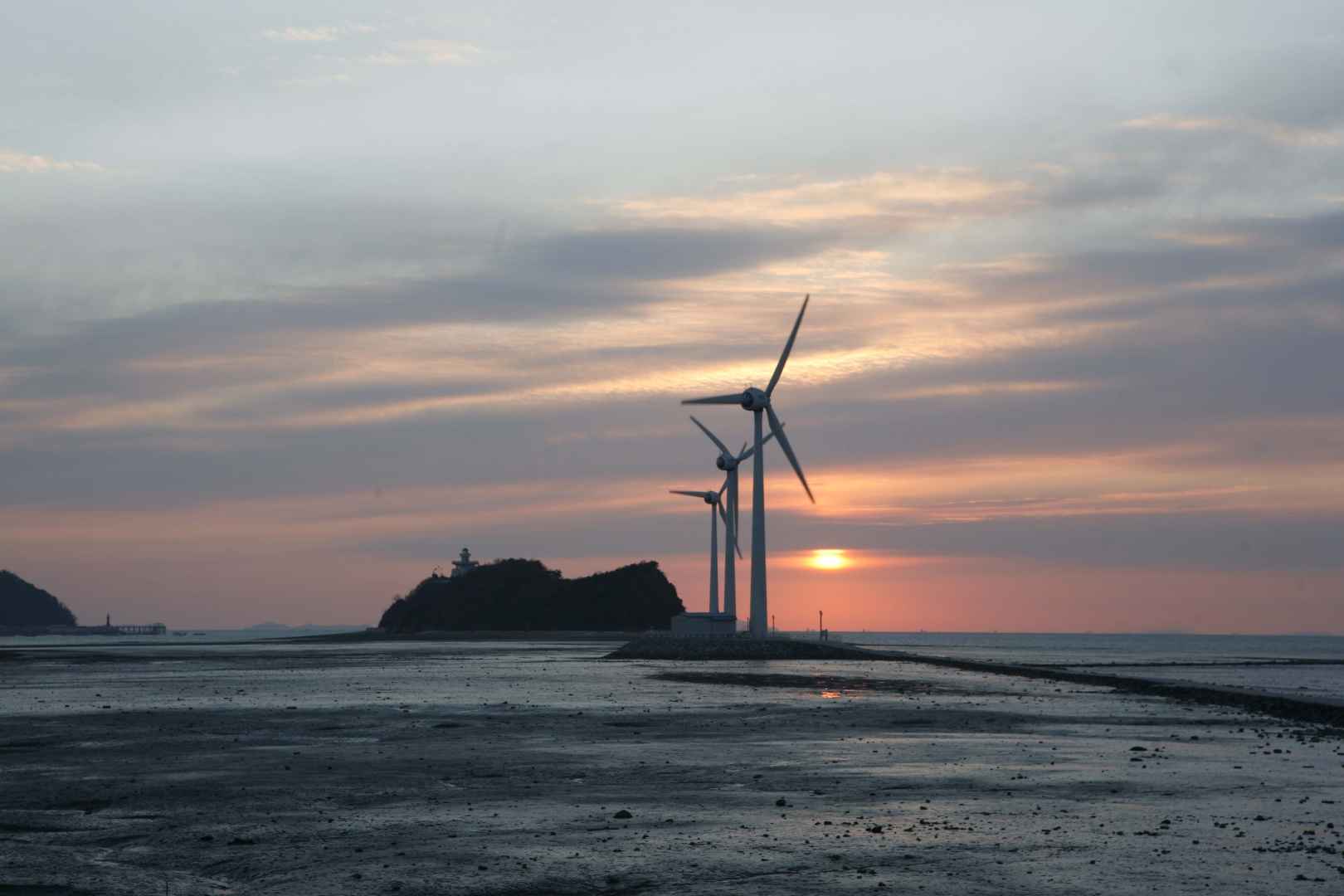 탄도항 누에섬 일몰