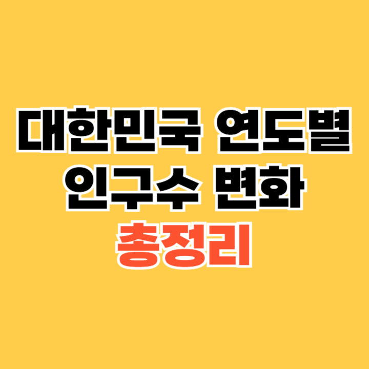 대한민국 연도별 인구수 변화