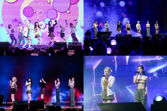 빌리가 홍콩과 타이베이에서 열린 월드투어 'Billlie World Tour 'Our FLOWERLD (Belllie've You)' ASIA &amp; OCEANIA'에서 무대를 선보이고 있다. [사진=미스틱스토리]