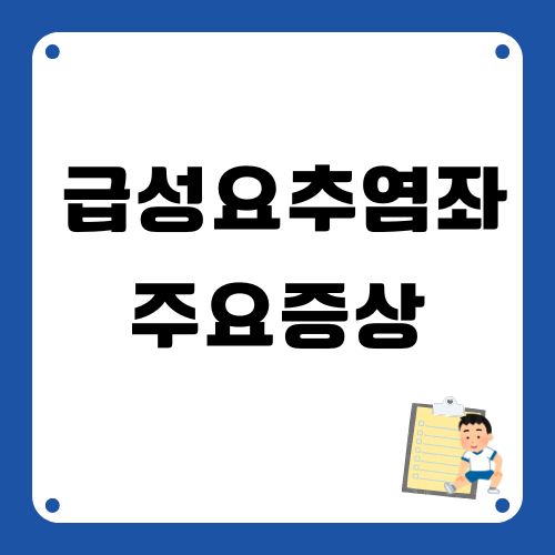 급성요추염좌 증상