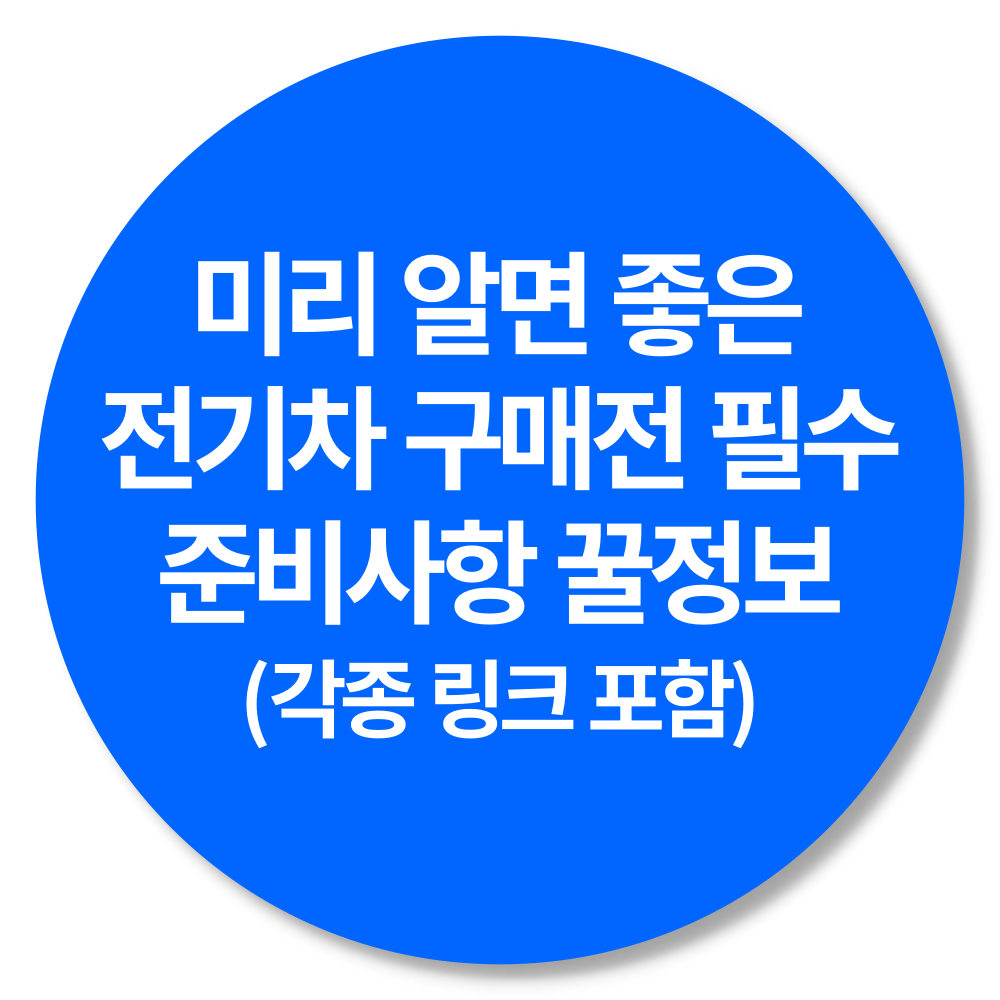 전기차 구매 전 필수 준비사항 꿀정보