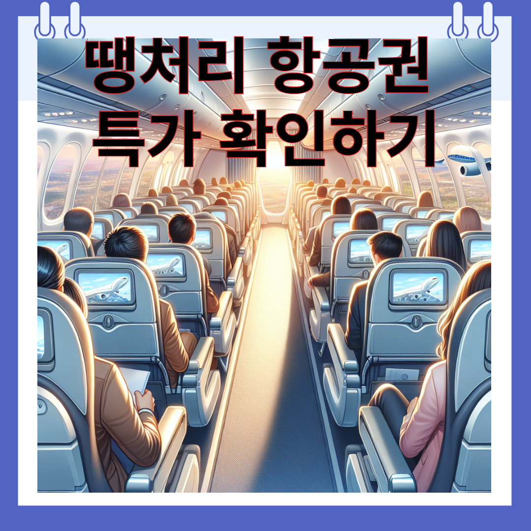 땡처리 항공권 특가 확인하기