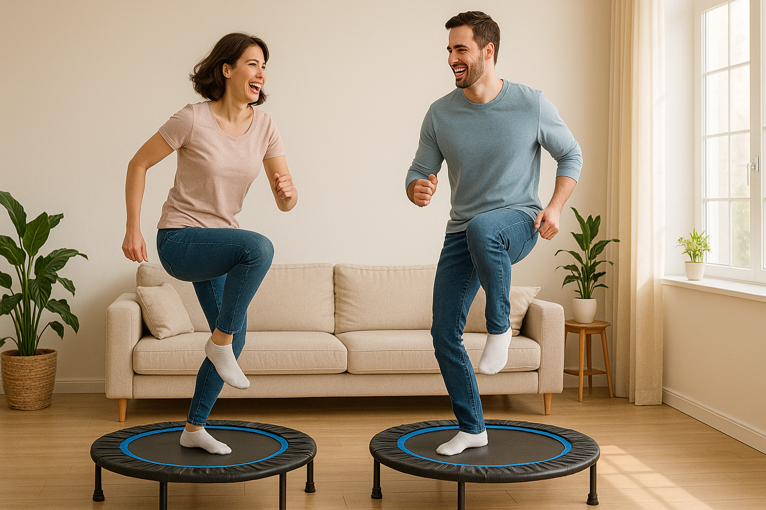 놀이처럼 즐기는 홈 트램폴린 운동