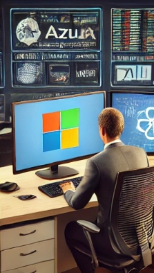 컴퓨터를 하고 있는 사람의 모습