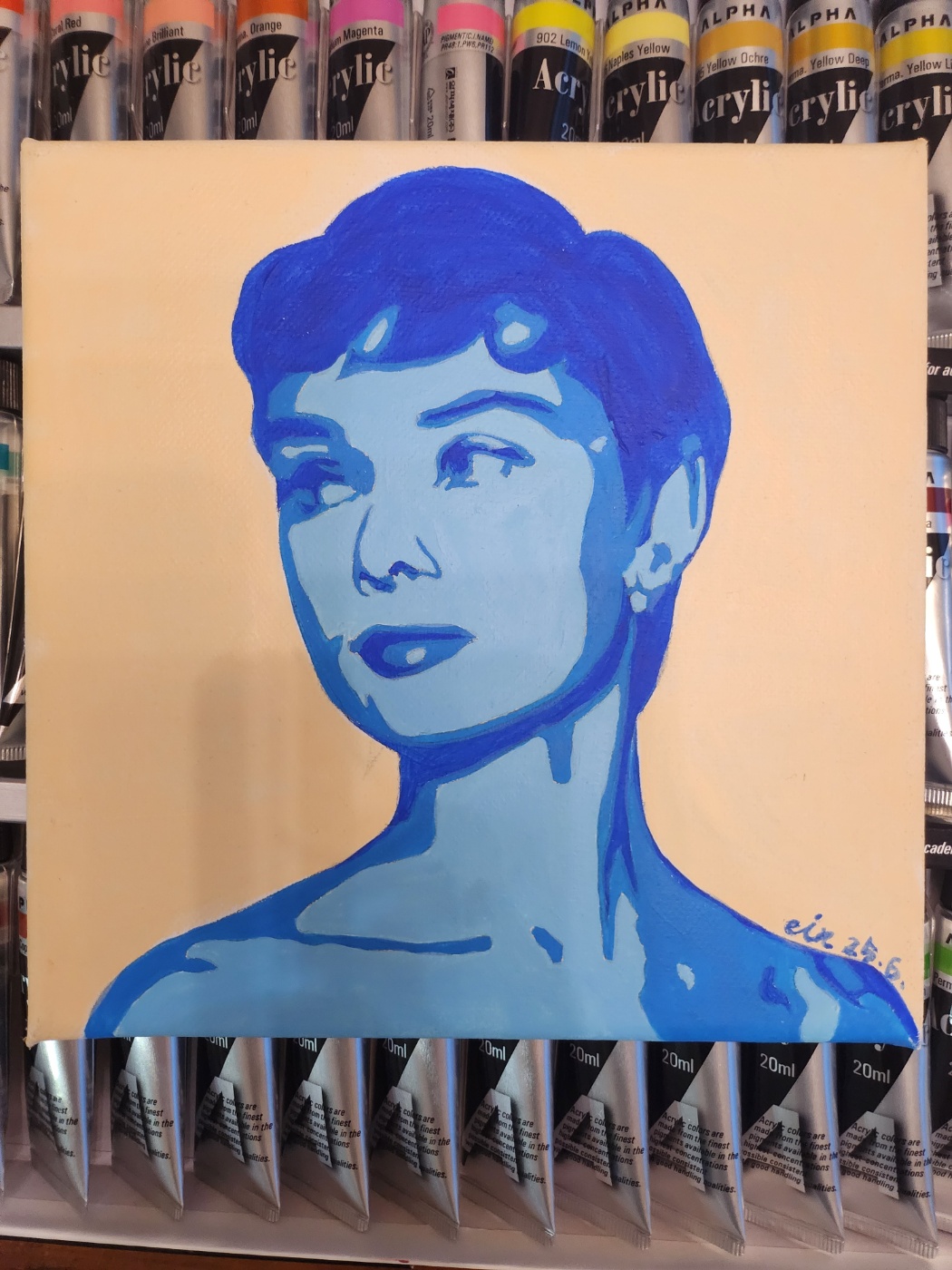 오드리 팝아트 초상화