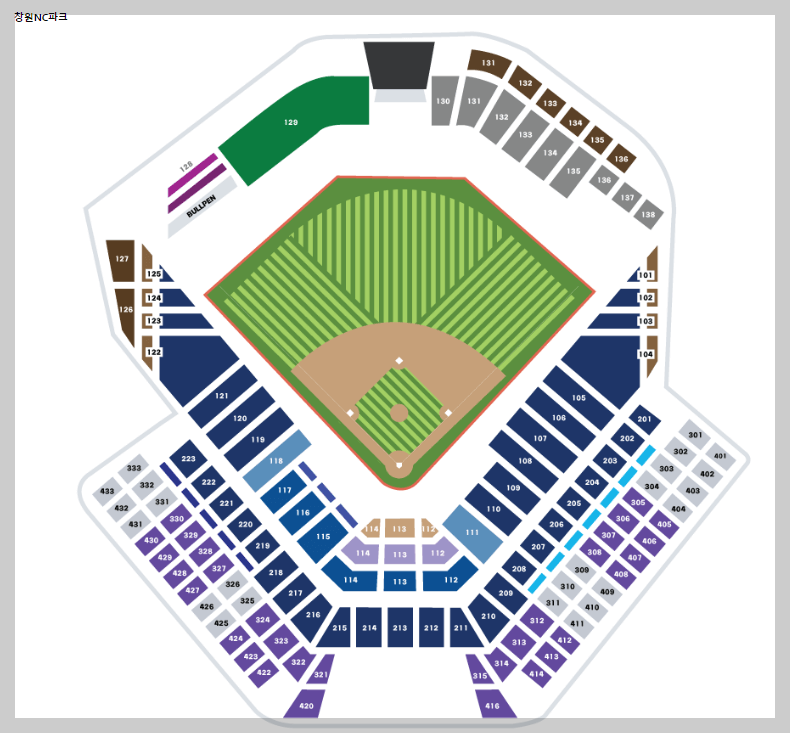 창원 NC 파크 경기장 좌석 배치도