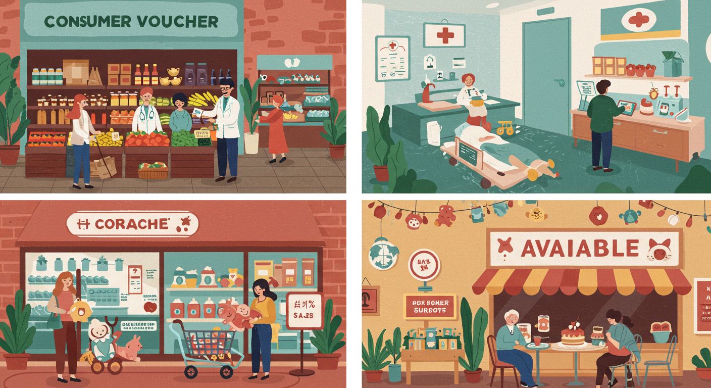 소비 바우처 사용처 일러스트