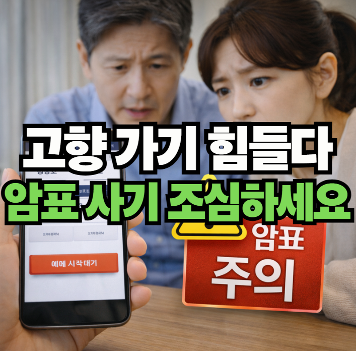 고향가는 기차표를 구하고자 하는 시민