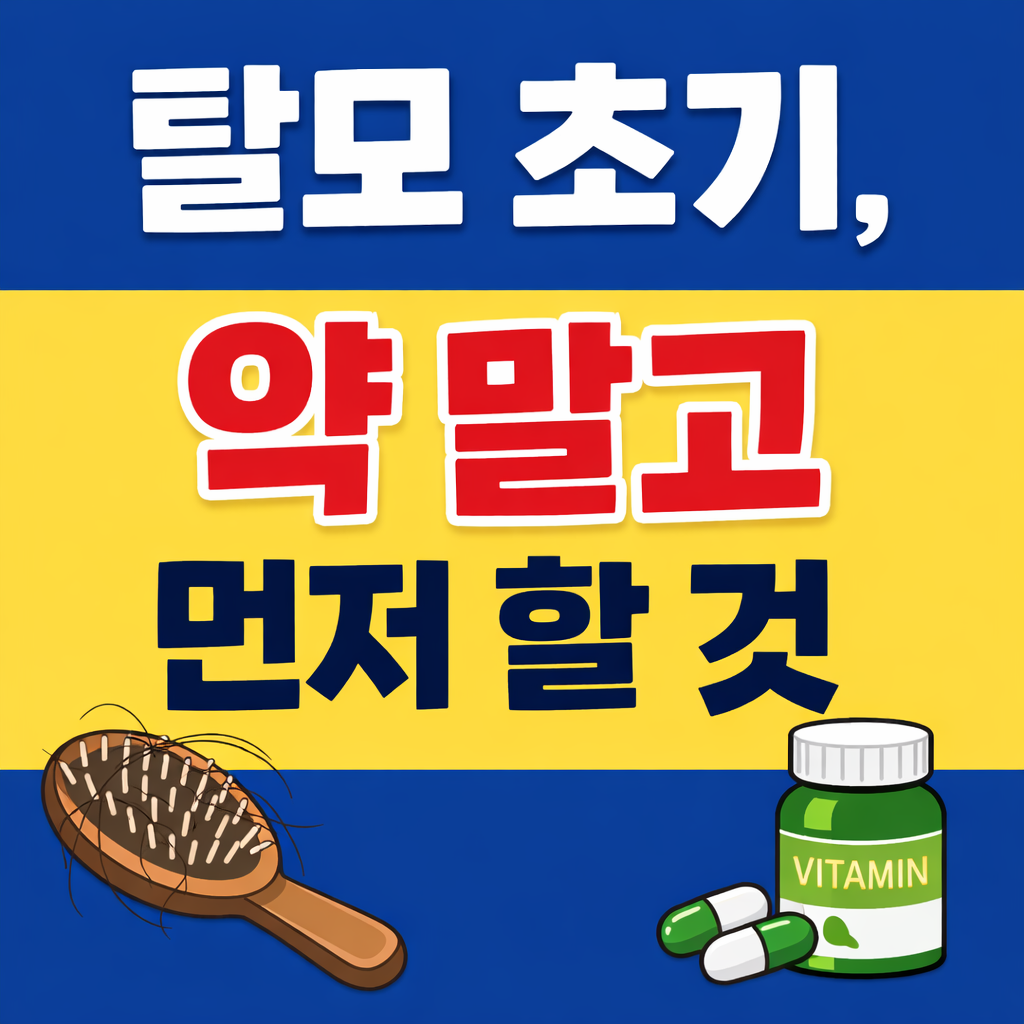 탈모 초기라면 약 말고 먼저 챙길 것, 모발 영양제 선택법