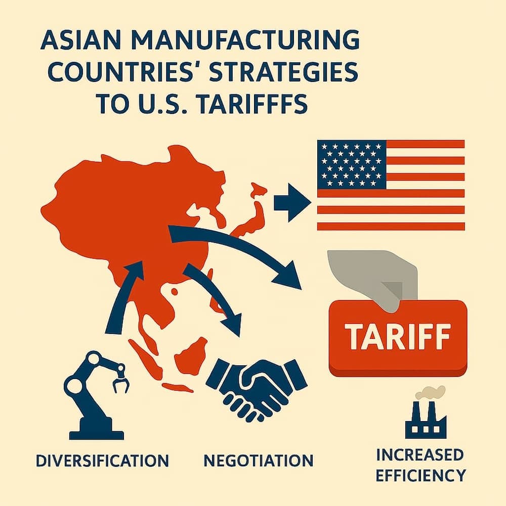 아시아 제조 국가들이 미국 관세에 대응한 전략