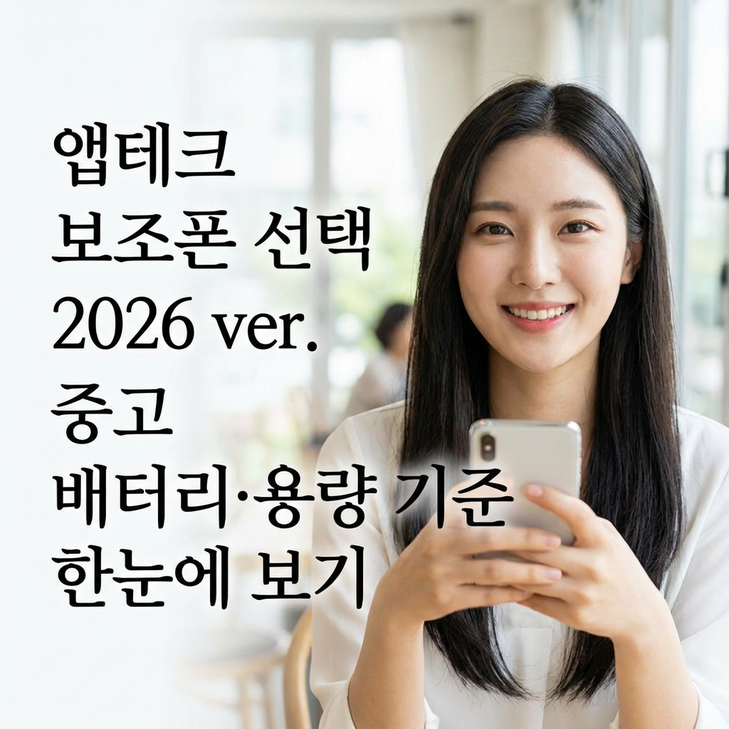 앱테크 보조폰 선택 2026 ver. ｜ 중고 배터리&middot;용량 기준 한눈에 보기