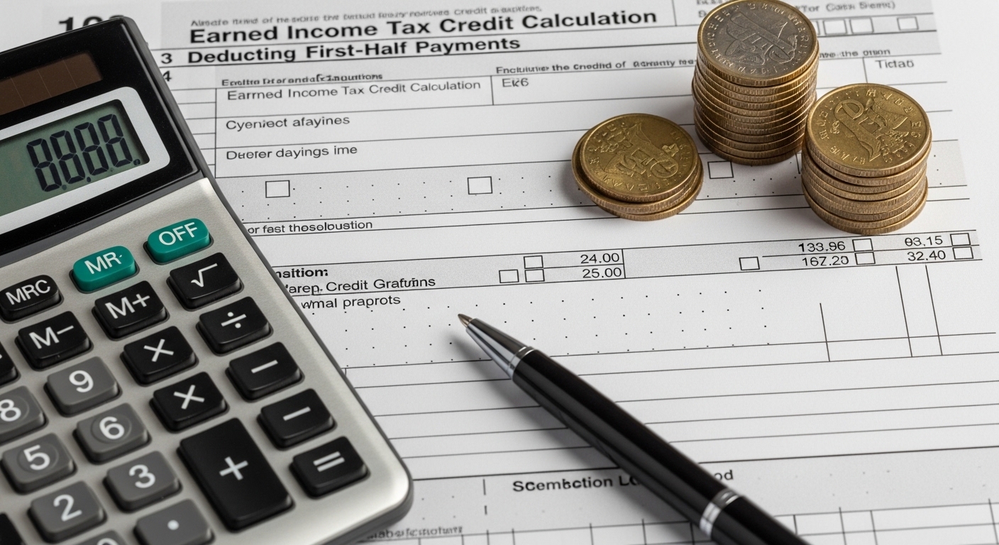 근로장려금 산정액 계산 및 상반기 지급액 차감 안내 이미지