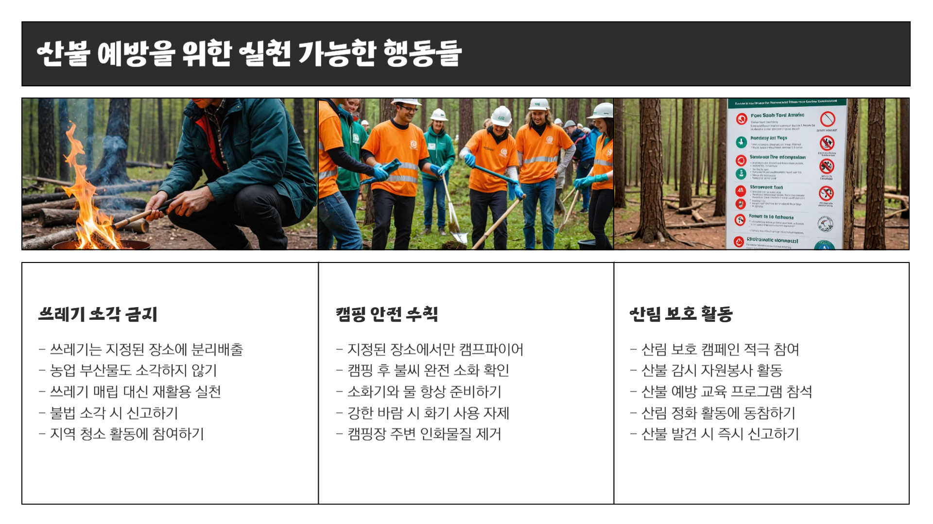 산불 예방을 위한 필수 가이드