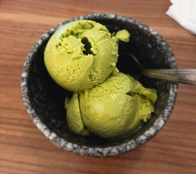 Rich and creamy matcha ice cream at August8 Brampton