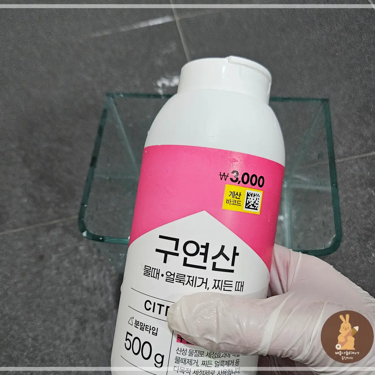 구연산으로-어항-씻기