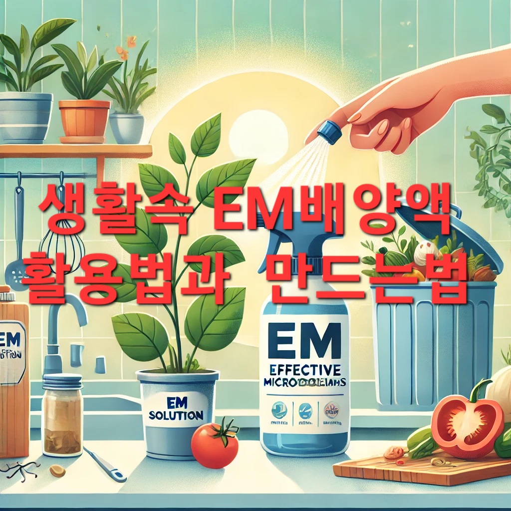 일상생활 속에서 EM발효액 활용법과 만드는법, 주의사항