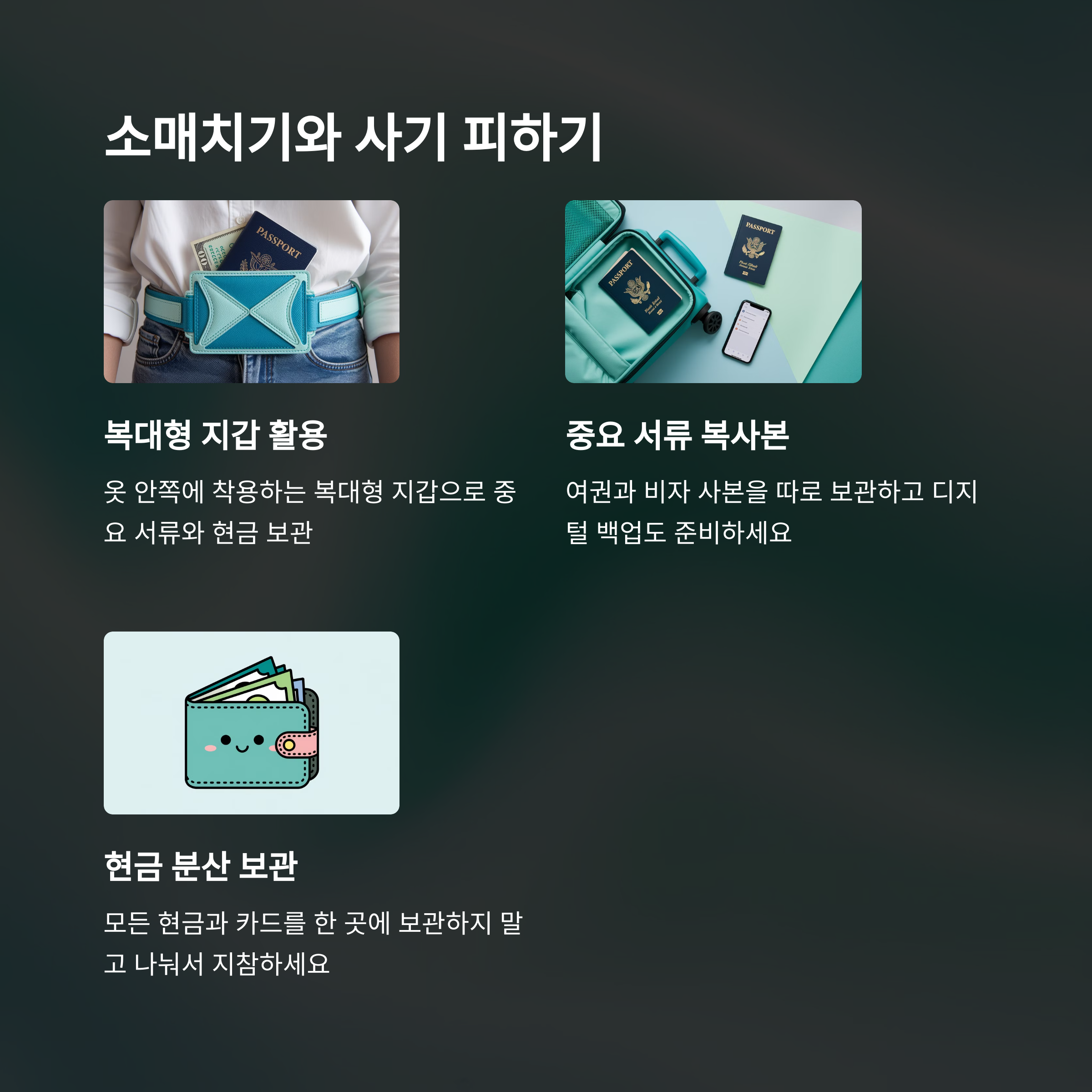 소매치기와 사기 피하기