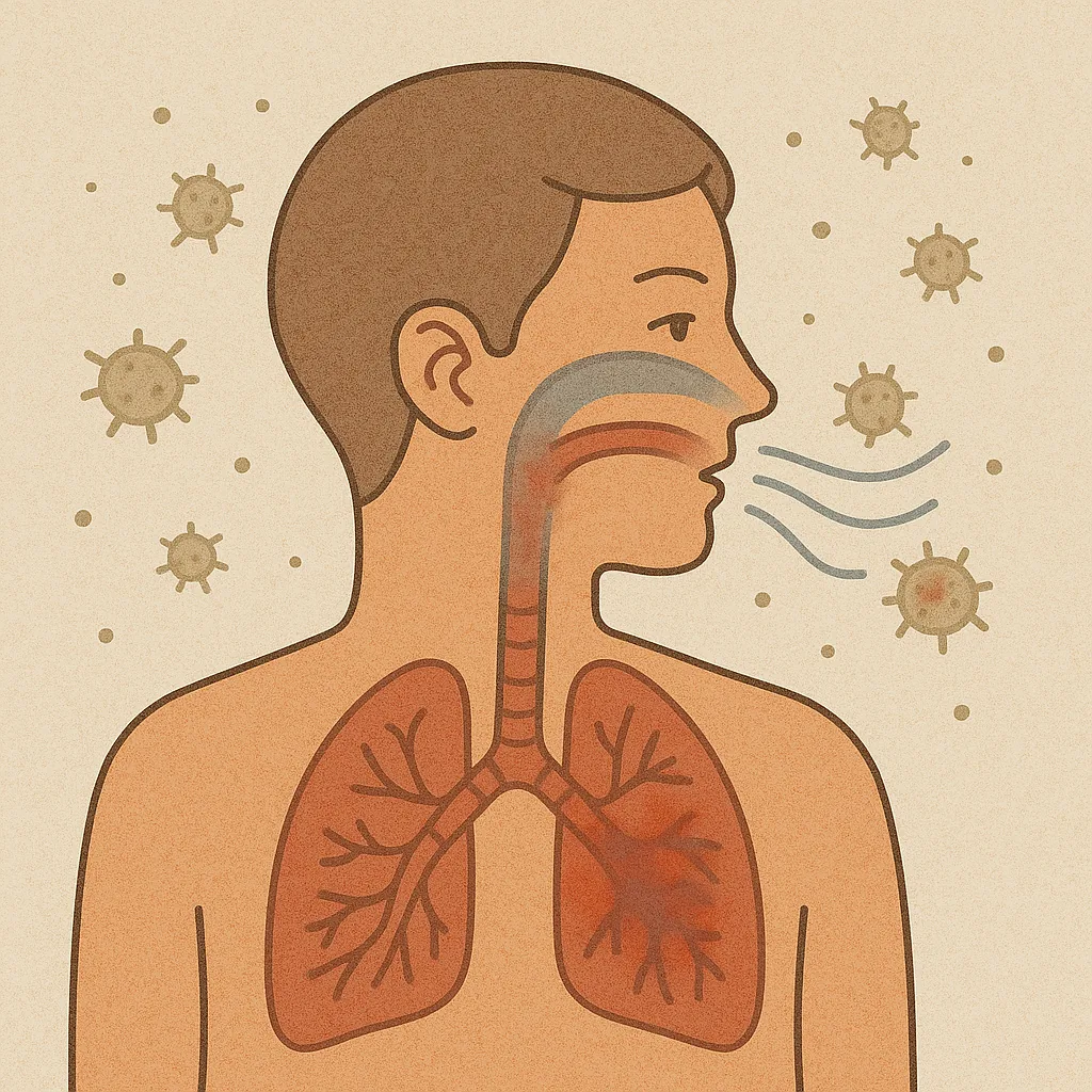 미세먼지가-호흡기를-통해-폐로-흡입되어-호흡기-질환을-유발하는-과정을-표현한-일러스트-사람의-폐와-호흡기-구조가-드러난-이미지