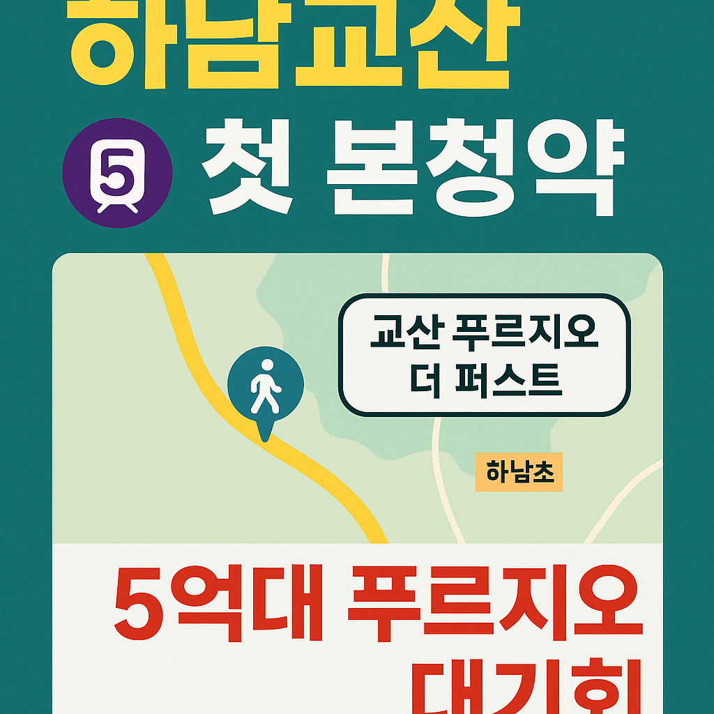 하남교산의 첫 3기신도시 본청약 진행!! : "교산 푸르지오 더 퍼스트"