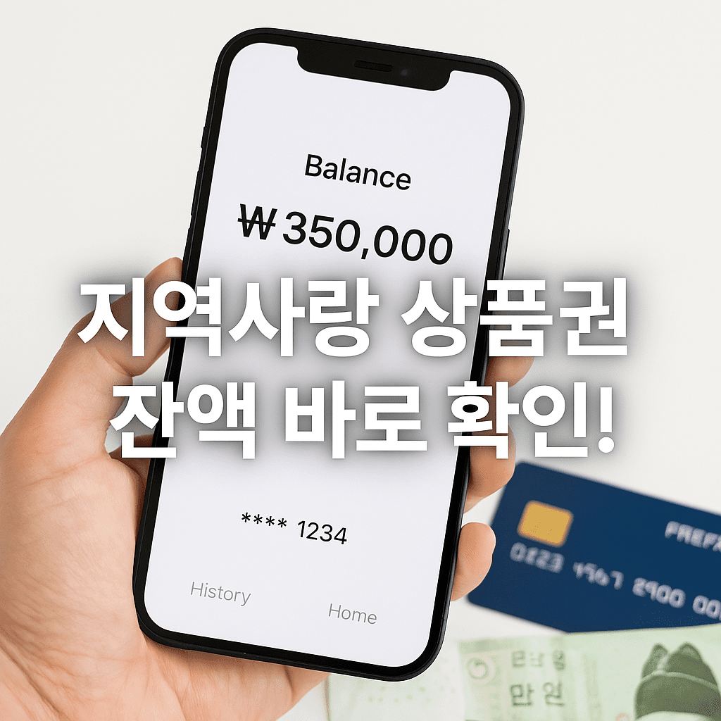 지역사랑 상품권 잔액 조회 방법