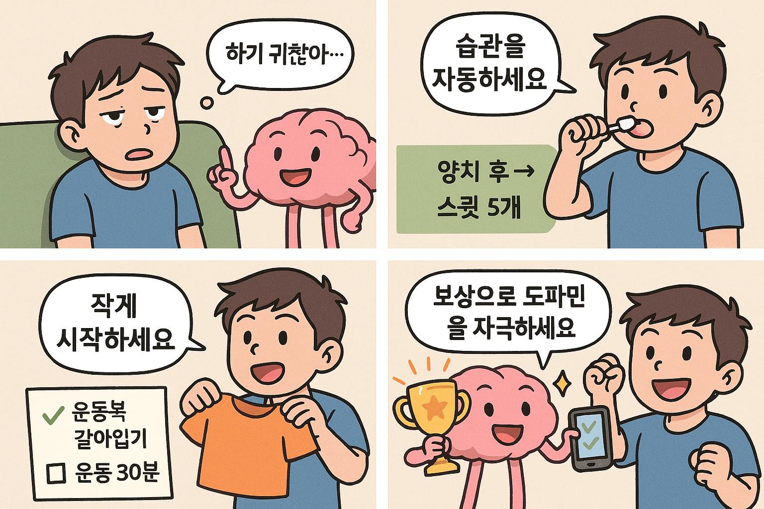 ‘귀찮음’을 이기는 뇌과학 기반 습관 전략