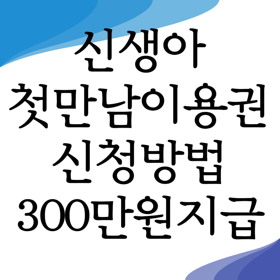 첫만남이용권 신청방법 지급금액 사용처 잔액