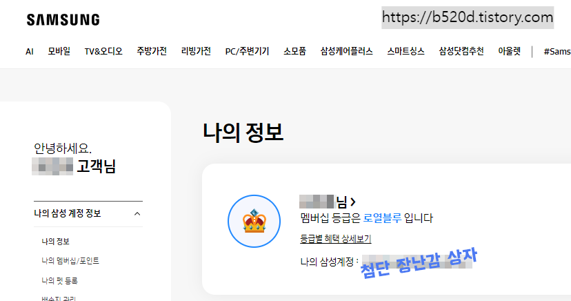 삼성닷컴-로열블루