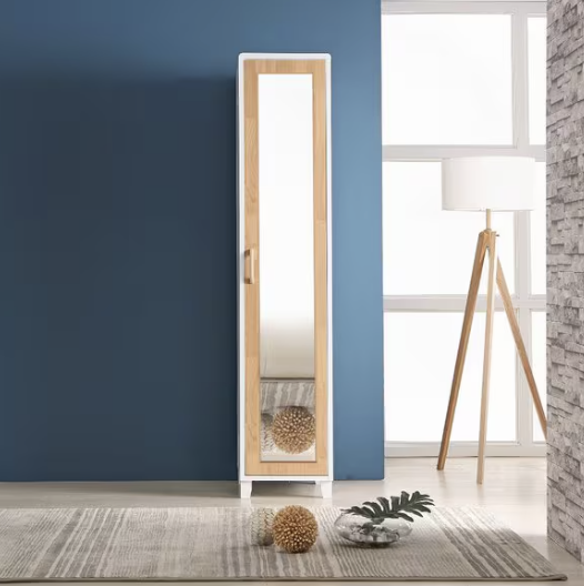 거울형 틈새수납장 이미지