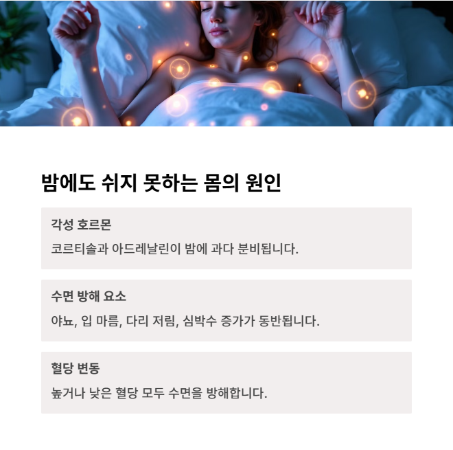 밤에도 쉬지 못하는 몸, 그 원인은 혈당